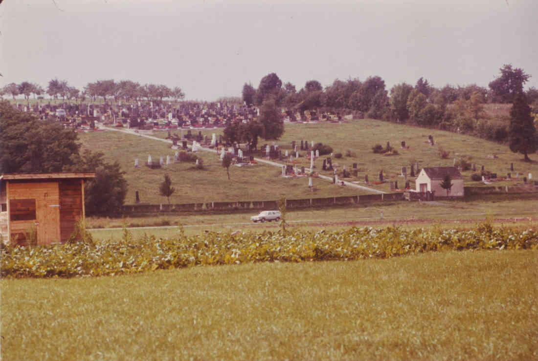 Der reformierte Friedhof am Westhang der Stadt um 1980