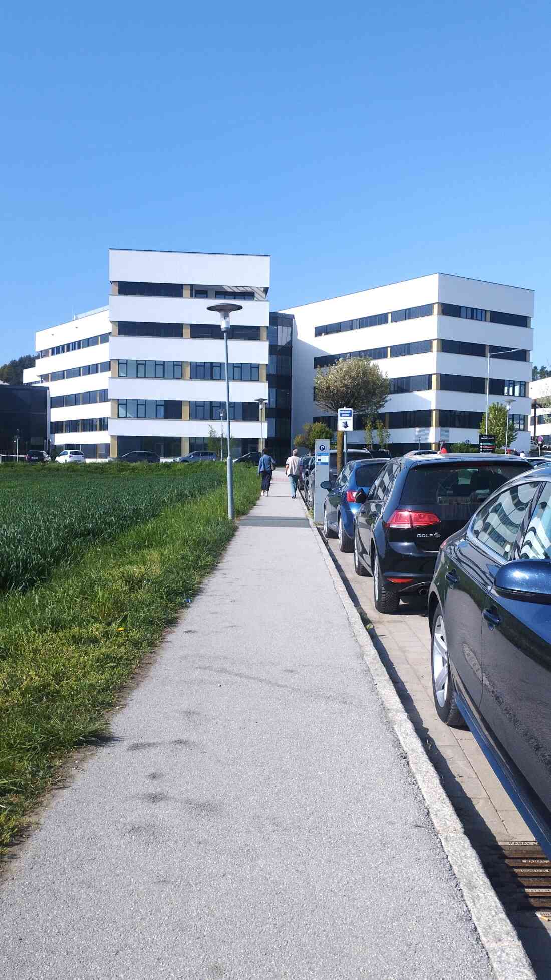 Blick auf das neue Krankenhaus: Klinik Oberwart