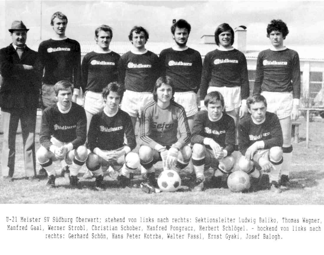 Fußball - SV Oberwart: U21 1975/76