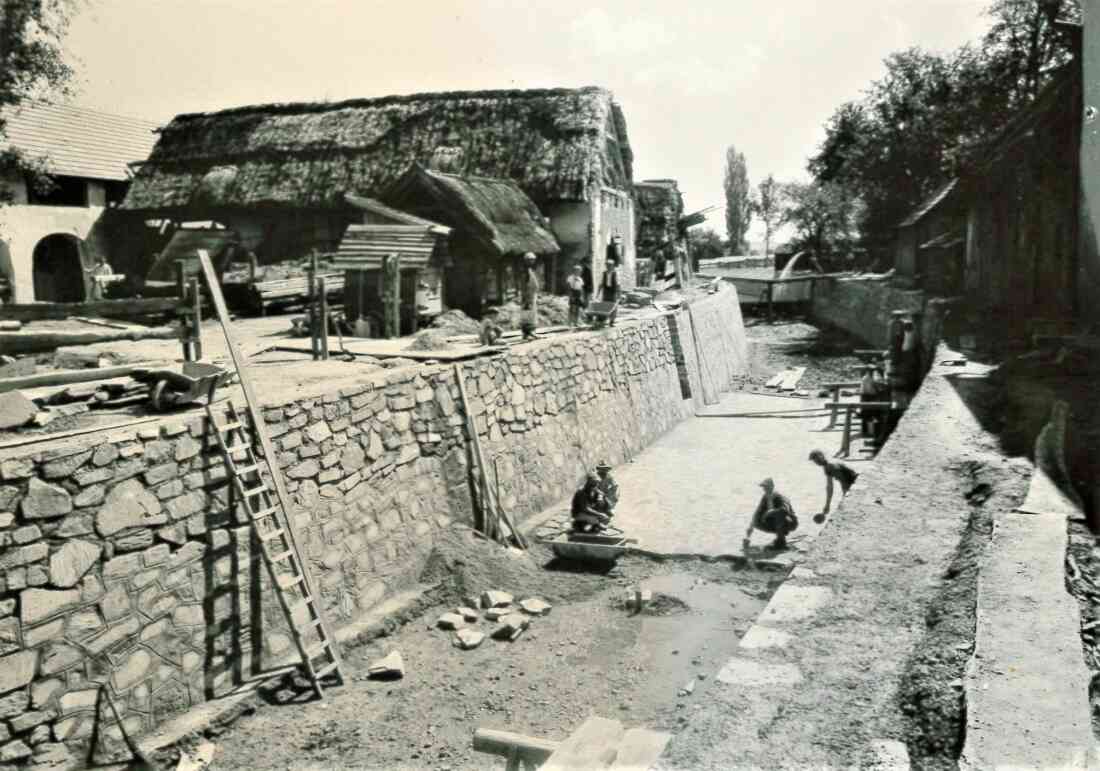 Pinka: Regulierung 1937 / Gerinne etwas unterhalb des Hauses Grazerstraße 71 (Gasthaus Zambo)