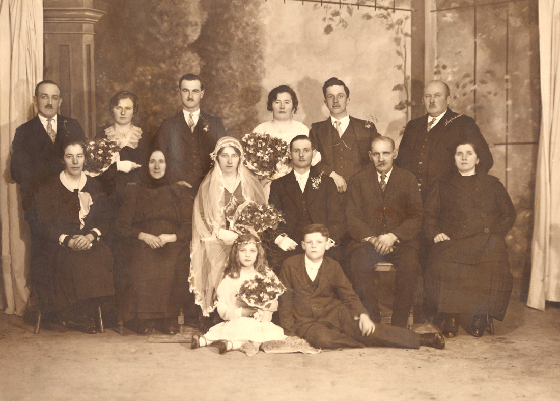 Hochzeit Anna Garber (*1907/+1996) und Johann Guger (*1899/+1954) - St. Martin 10 / Oberwarterstraße 32+34