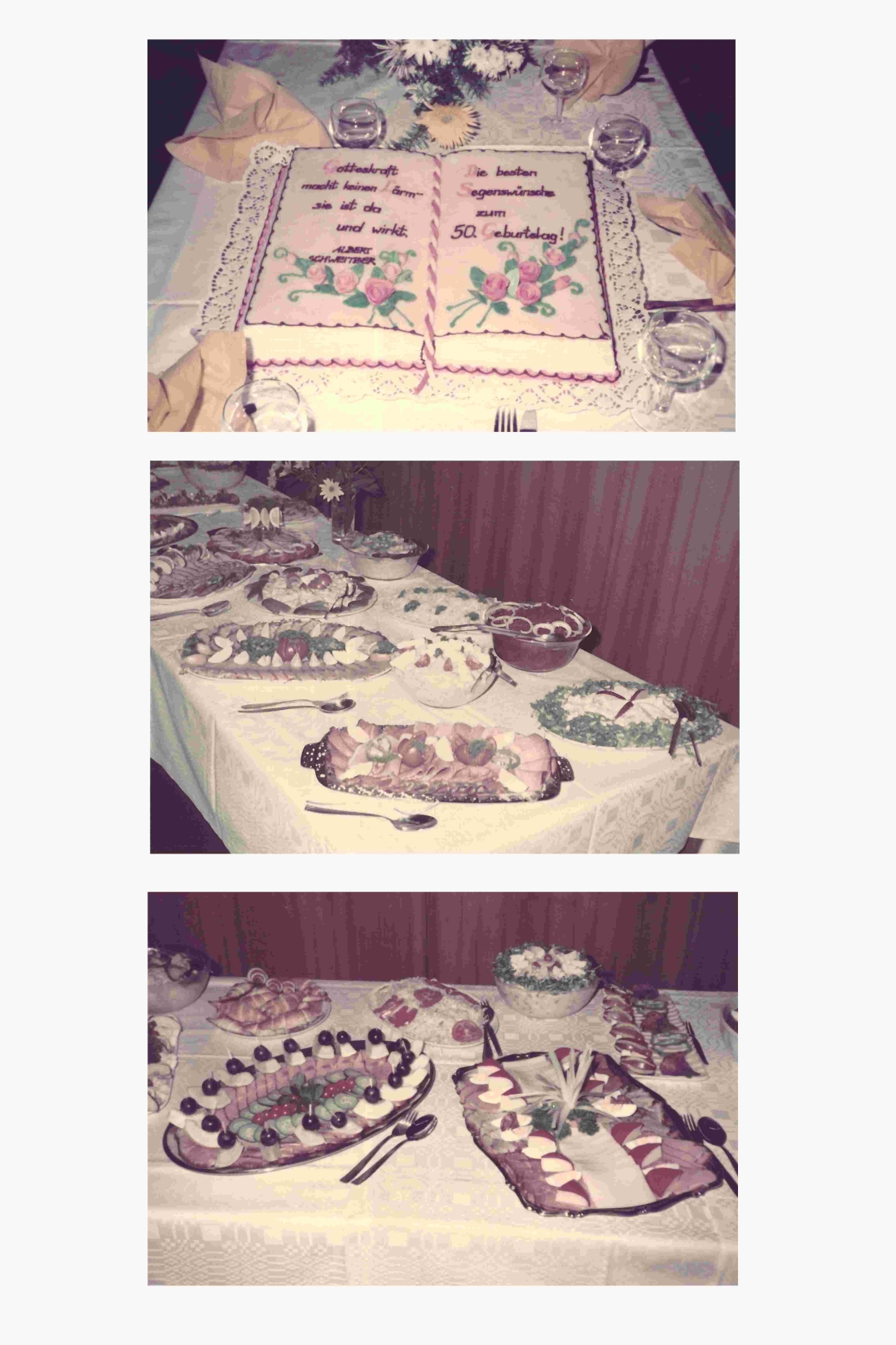 Röm. kath. Pfarre: "Es ist angerichtet" - Buchtorte und kaltes Bufett anlässlich des 50. Geburtstags von Pfarrer Walter Schwarz