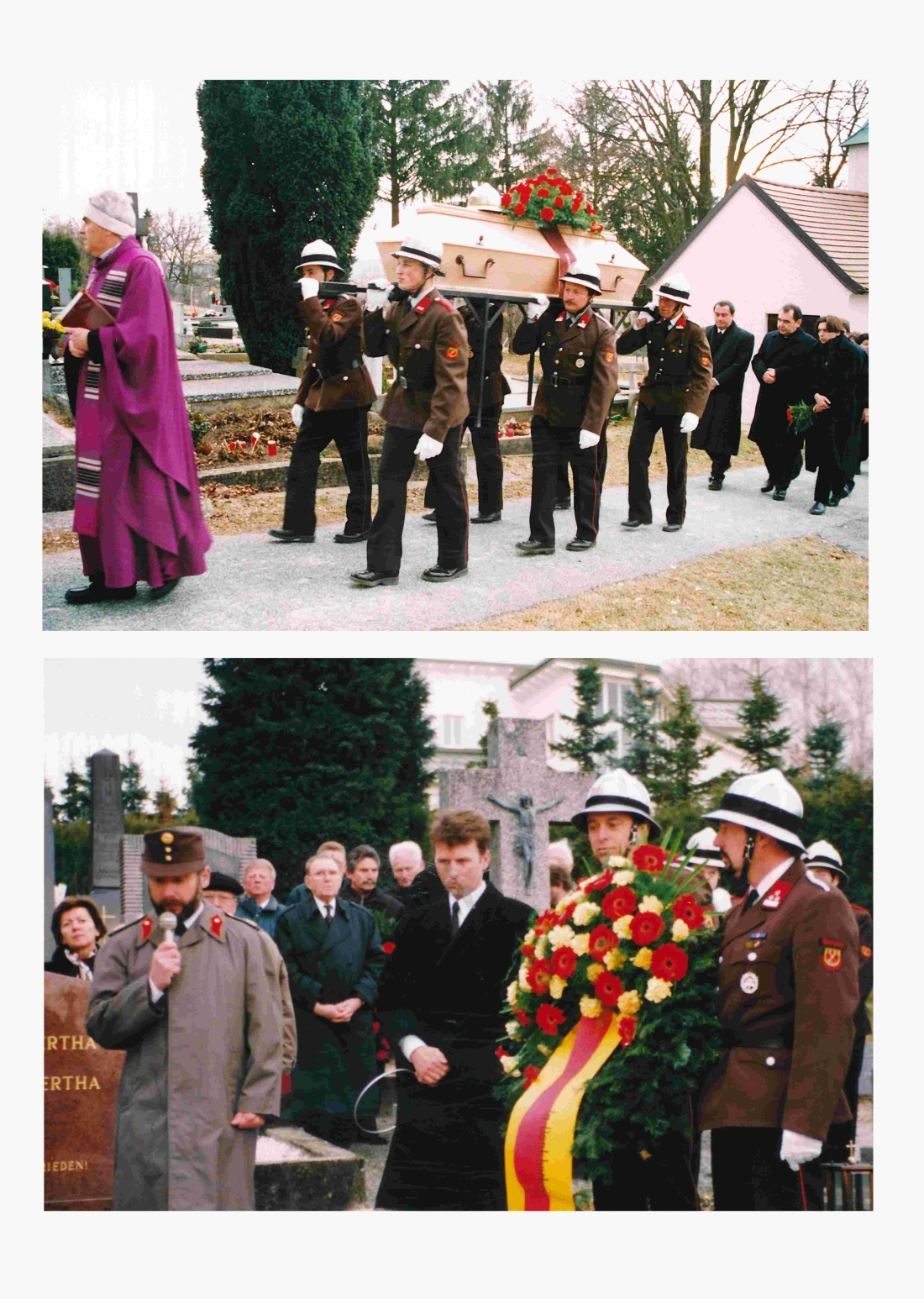 Feuerwehrbegräbnis: Kdt. a.D. Karl Heigl (*1924/+2000) - Seifner/Seper/Tullmann/Szabo/Tuma/Weber/Krutzler/Racz/Tallian/Orovits/Gangoly/Mohat/Eberhardt