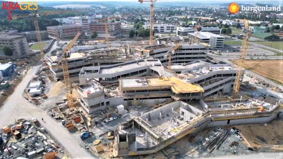 Klinik Oberwart - Krankenhausneubau: Die größte, jemals im Burgenland abgewickelte  Baustelle (Dornburggasse  90)