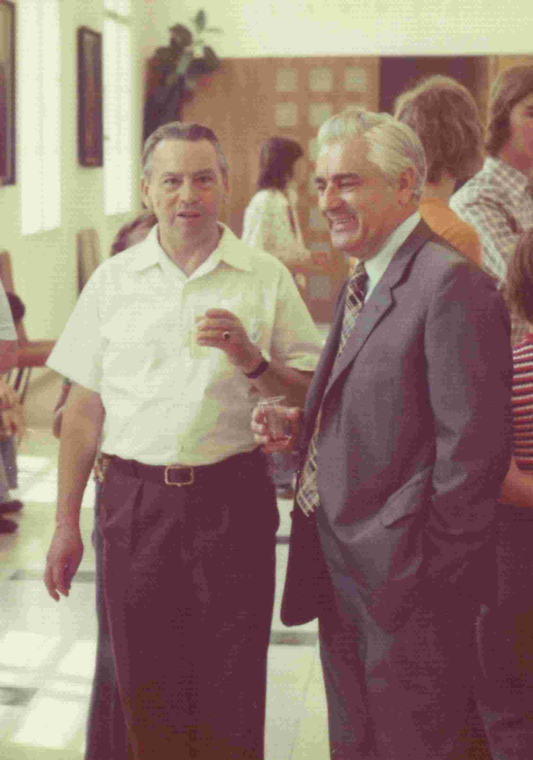 Stadtkapelle: Landhaus Eisenstadt - Kplm. Karl Messner im Gespräch mit LHStvtr. Franz Soronicz