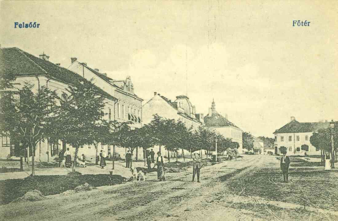 Ansichtskarte: "Felsöör - Föter" (Hauptplatz)