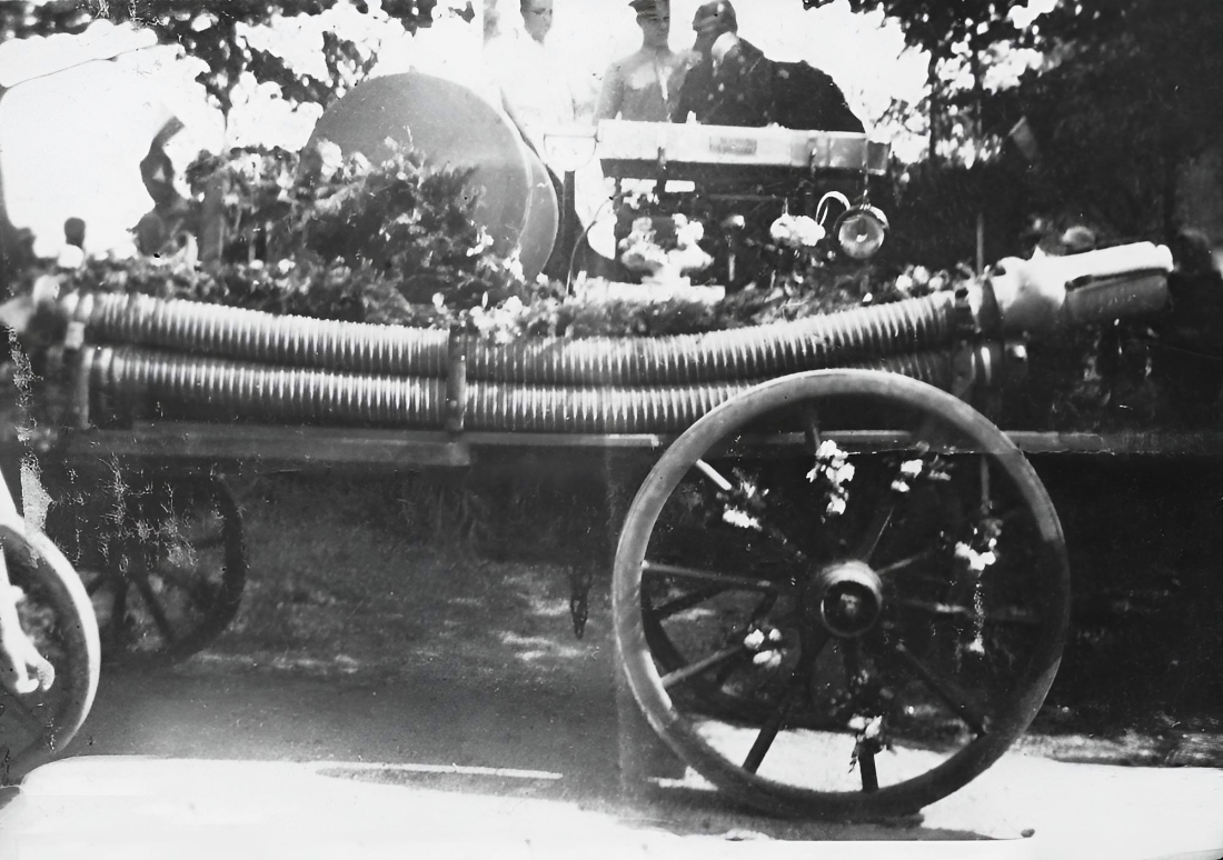 St. Martin: Motorspritze der Fa. Rosenbauer, Modell “kleiner Florian”