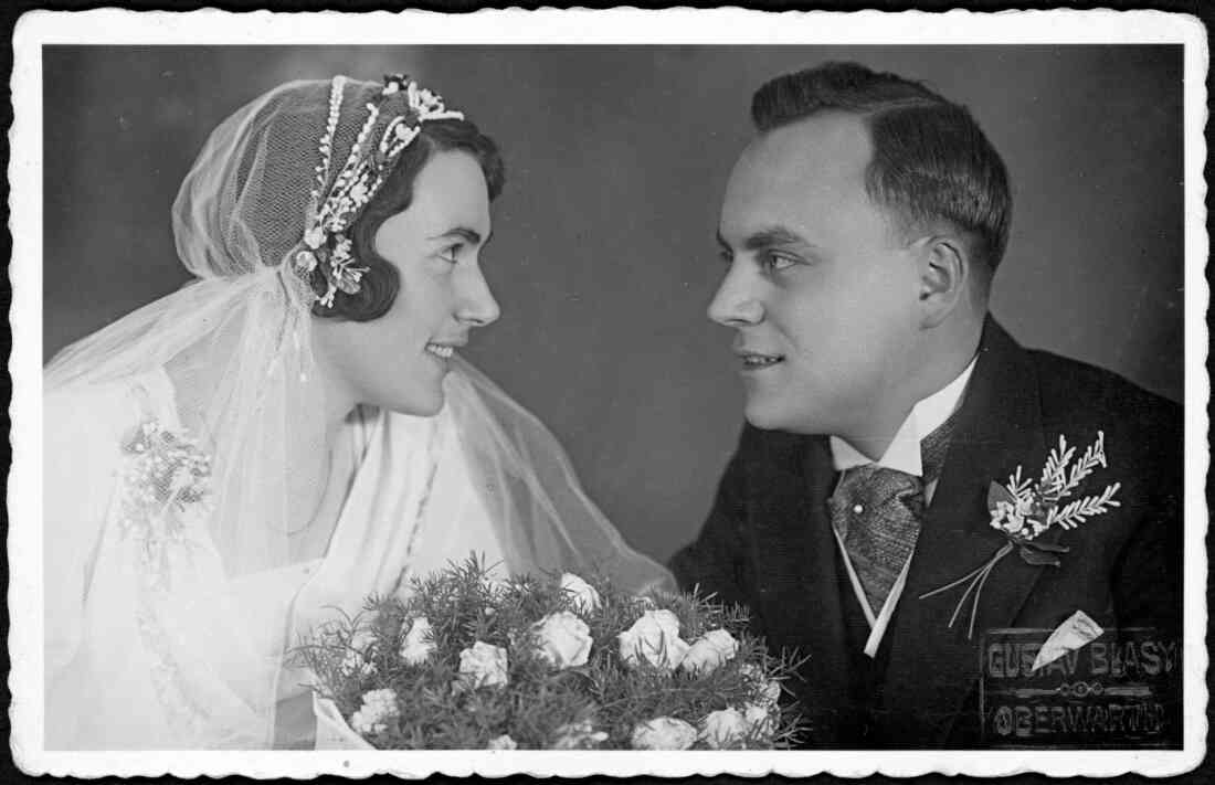 Das Hochzeitspaar Dr. Alexander Nemecz (* 1905 / + 1981) und Lilla Zambo (* 1906 / + 1982)