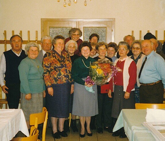 Ref. Gruppe nach dem Singen im Gasthof Drobits anlässlich des 50. Geburtstags von Isabella Gangoly