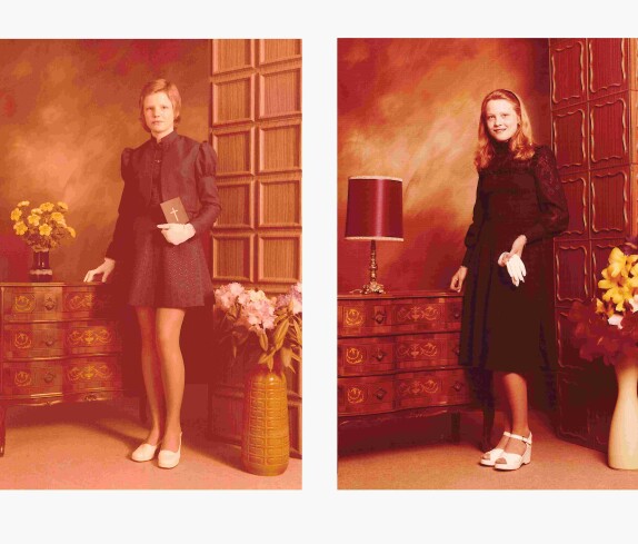 Konfirmationsbilder von Silvia und Sabine Neubauer