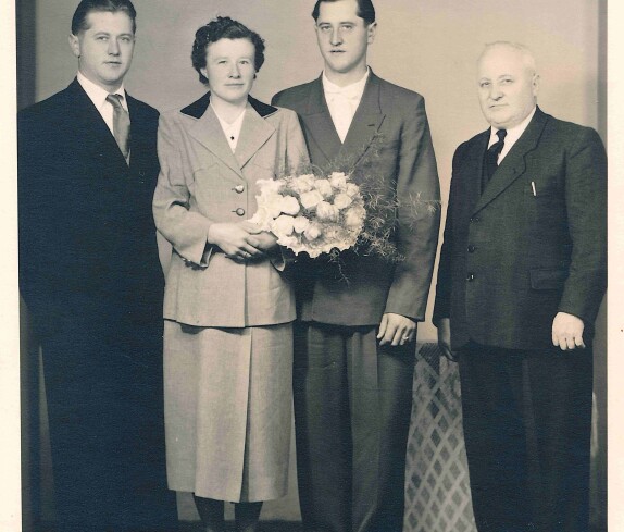 Hochzeit Maria Szelinger (*1931/+2024) und Ludwig Fülöp (*1930/+1984)