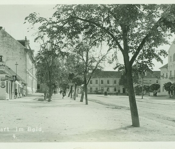Ansichtskarte: Blick auf den heutigen Hauptplatz gegen SO