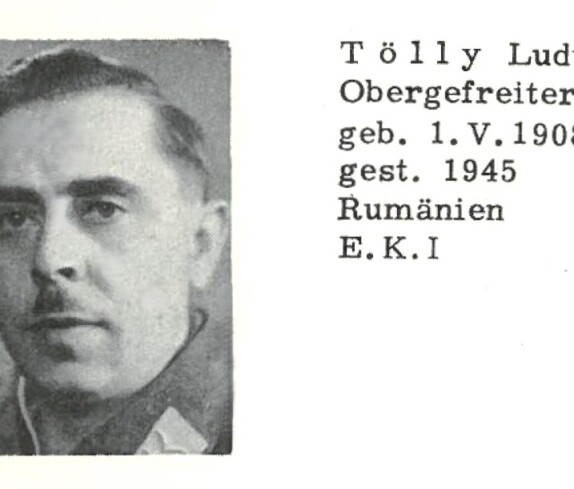 "Lajos" Ludwig Tölly (*1908/+1945; OW 405 / Grazer Straße 106) - gefallen als Soldat der Deutschen Wehrmacht
