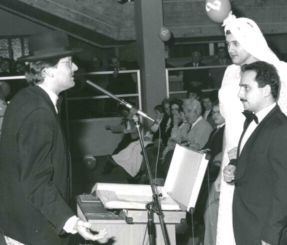Stadtkapelle: "Vereinsinterne Hochzeit" anlässlich des Faschingskonzert 1987 - Gilschwert/Hödl/Miertl