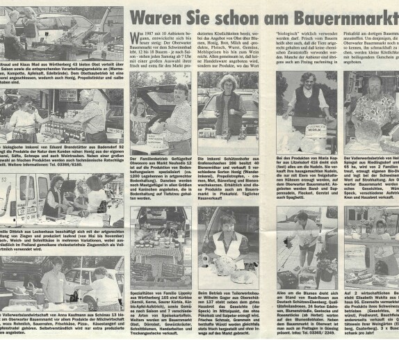 Artikel zum oberwarter Bauernmarkt