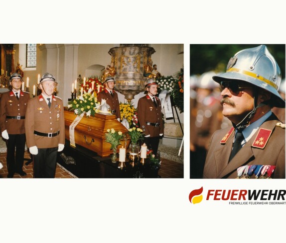 Feuerwehrbegräbnis: HBI Robert Stör (*1949/+1997) -  Mühl/Mohat/Kiss/Imre