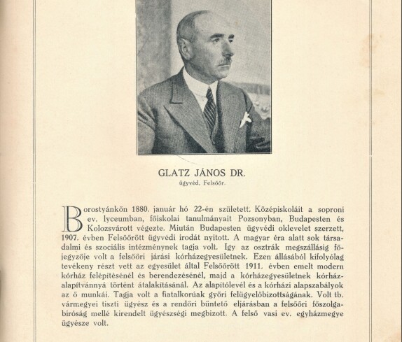 Dr. Janos (Johann) Glatz  (*1880 / +1952)