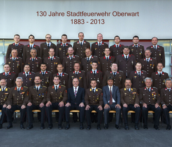 130 Jahre Stadtfeuerwehr: Gruppenbild