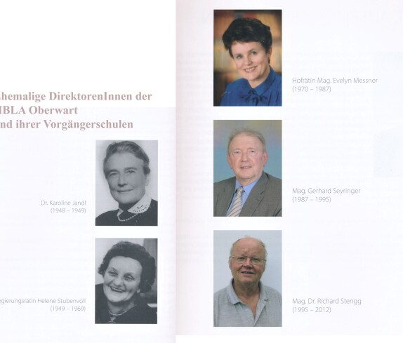 HBLA: Ehemalige DirektorenInnen der HBLA und ihrer Vorgängerschulen