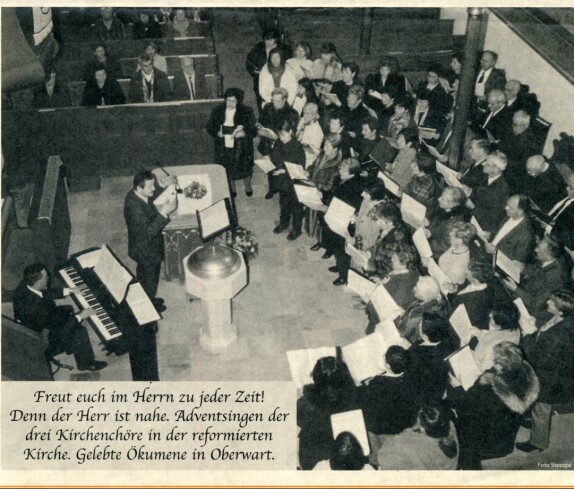 Gemeinsames Adventsingen der drei Kirchenchöre in der ref. Kirche