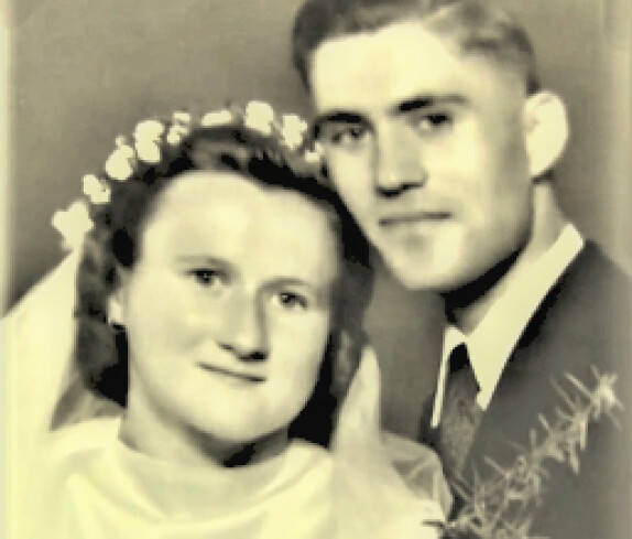 Das Hochzeitspaar Wilhelmine Maria Trimmel (*1923/*2017) und Dkfm. Johann Fassl (*1921/+2023)