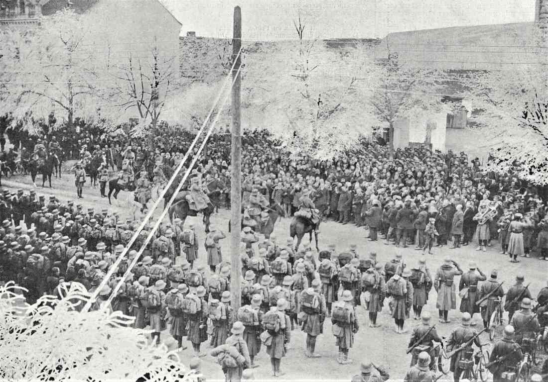 Österreichischen Truppen beenden die Episode des "Freischärlerstaats" Leithabanat (Lajtabánság ung. oder Leitha-Banschaft): Hauptplatz