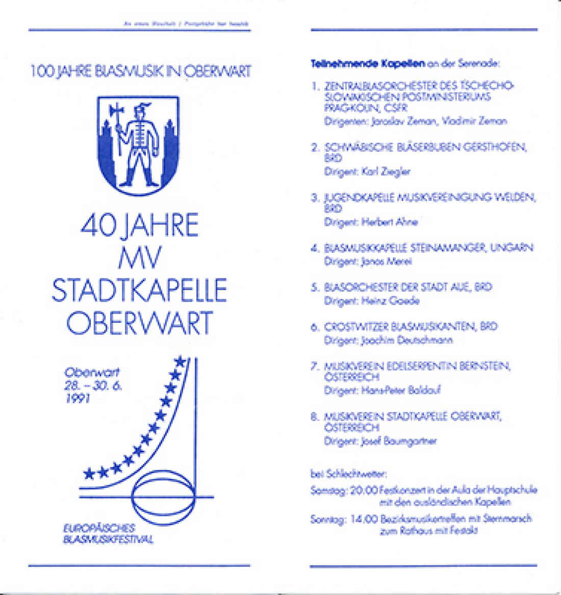 Stadtkapelle: 40 Jahre MVO