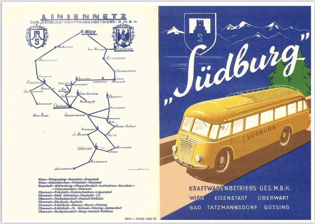 Flyer der Fa. Südburg zur Erweiterung des Liniennetzes