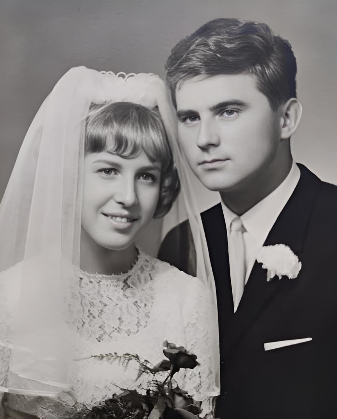 Das Hochzeitspaar Alexander Fülöp (*1943) und Lieselotte Hörmann (*1947) - Rechte Bachgasse 11