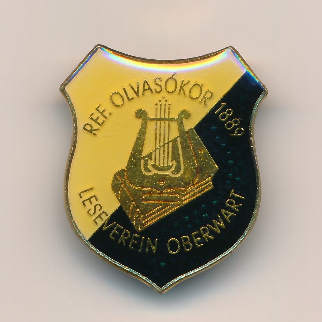 Reformierte Pfarrgemeinde: Anstecker des Lesevereins zum 100-järigen Gründungsfest / Geschichte des Vereins