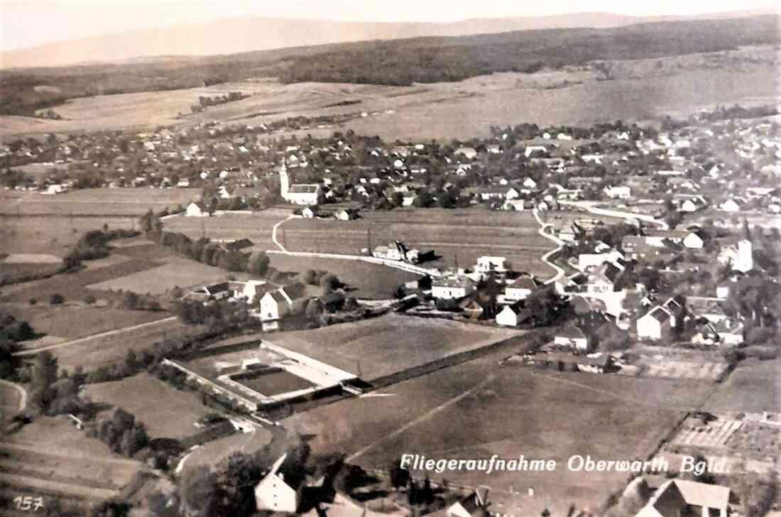 Ansichtskarte: Fliegeraufnahme Oberwarth Bgld. (Luftbild)