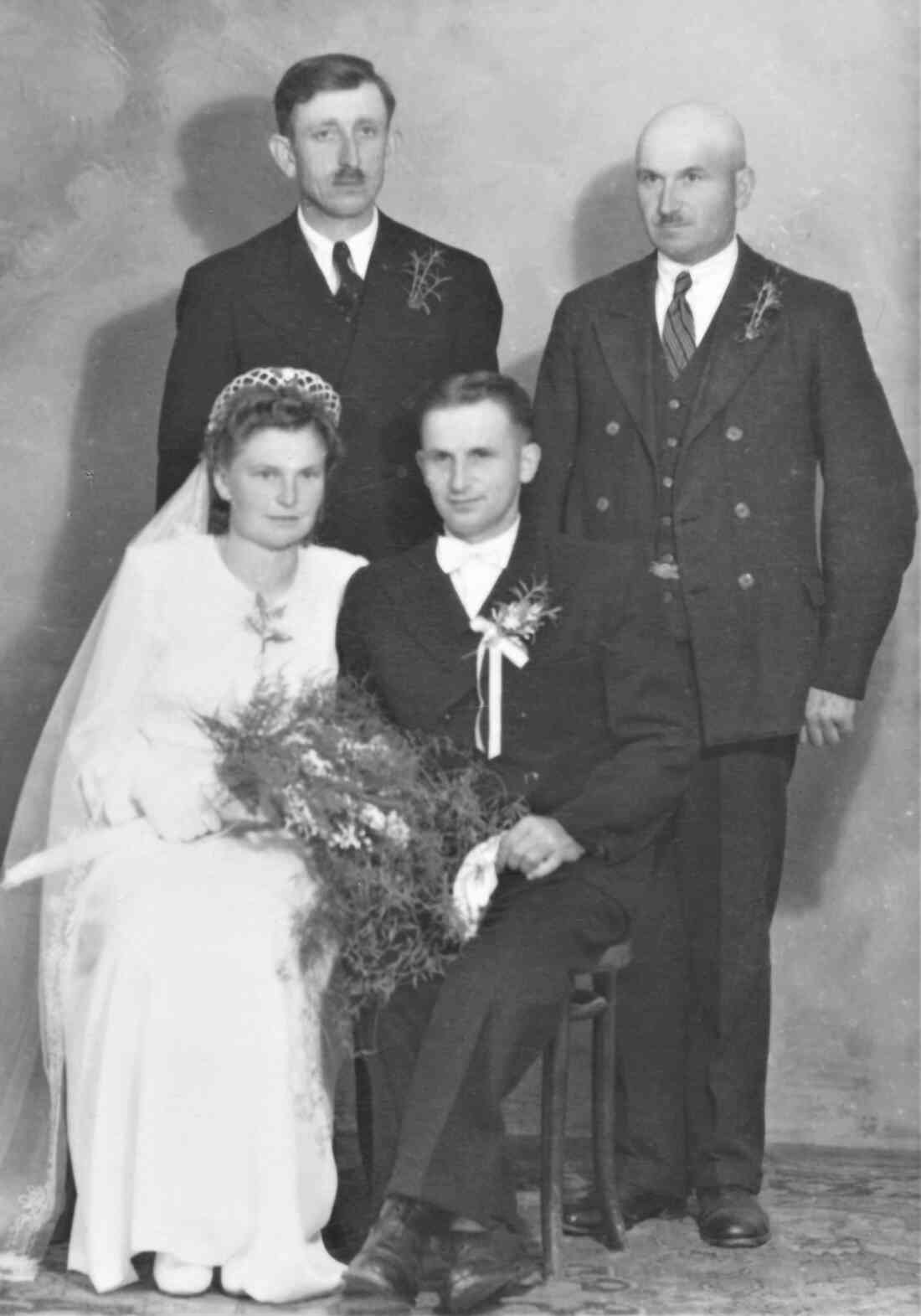 Hochzeit Irene (*1925/+2002) und Michael Gaal (*1914/+2006)