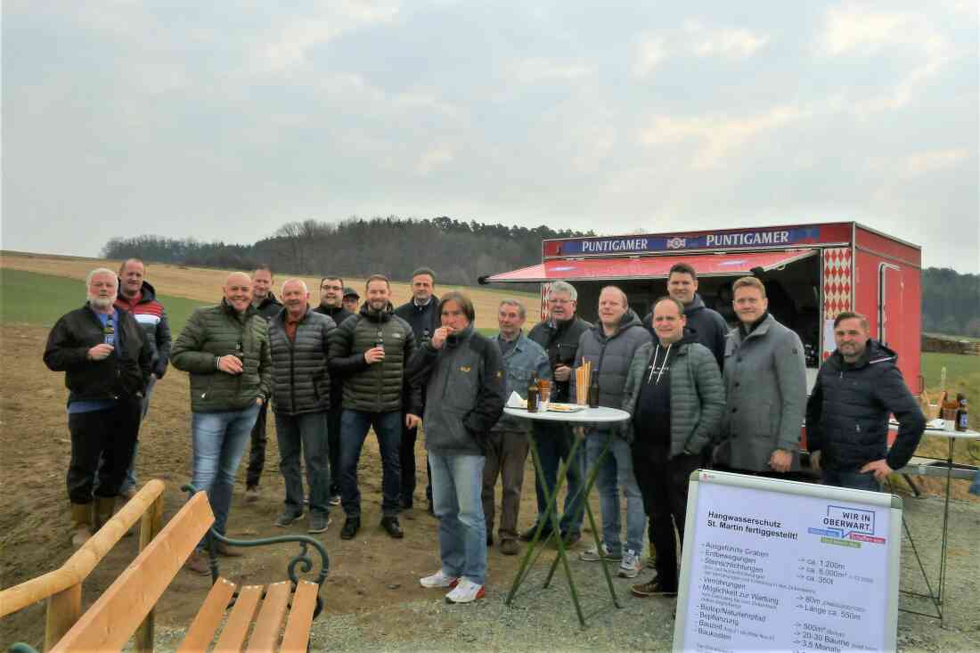 Feier zur Fertigstellung des Hangschutzes in St. Martin/Wart