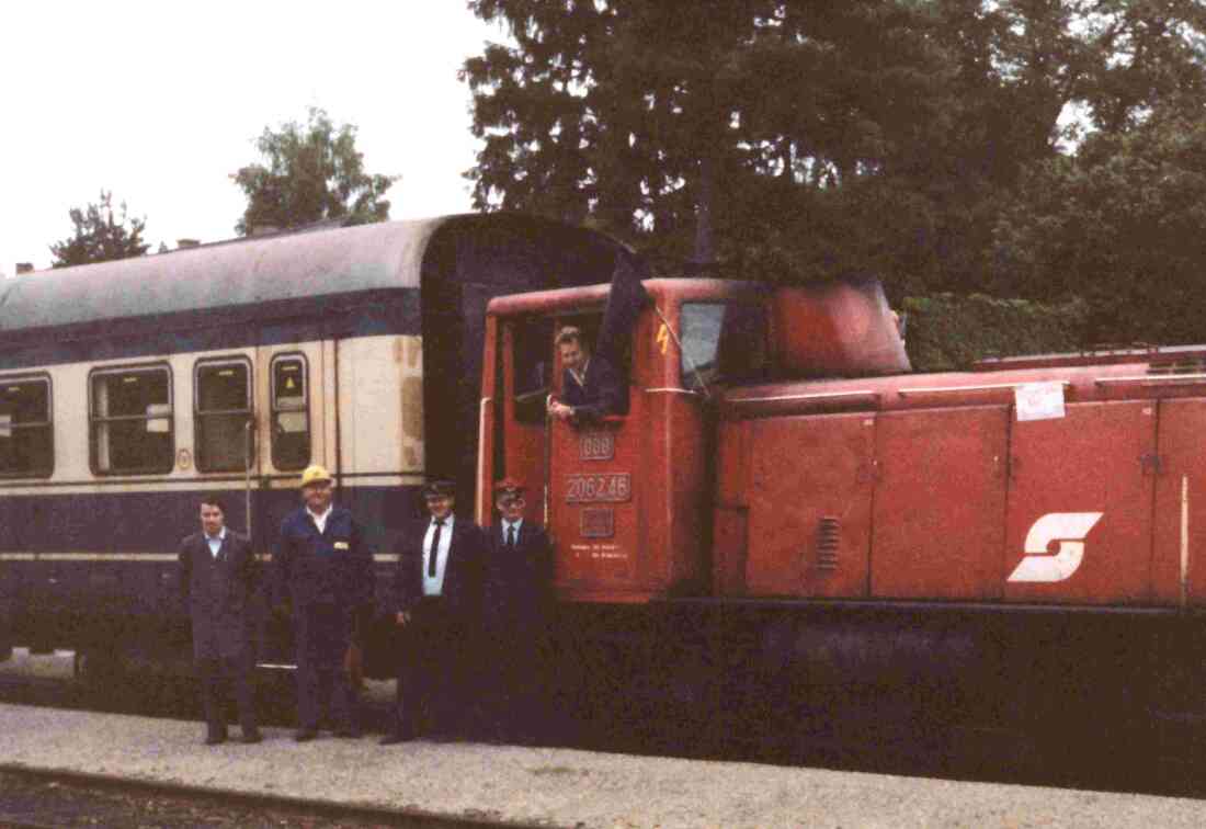 Der letzte offizielle Zug der Bundesbahn auf der Strecke Oberschützen - Oberwart