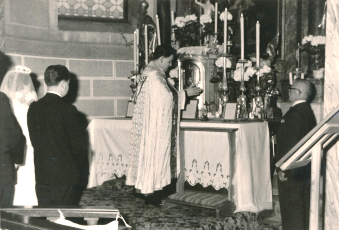 Röm. kath. Pfarrkirche: Hochzeit Emil Arth und Maria Arth (geb. Palank) - Herowitsch/Miertl