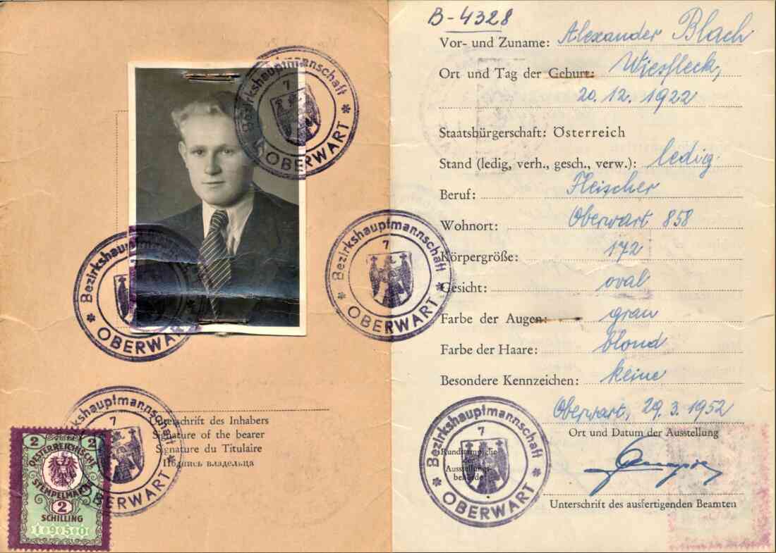 Identitätsausweis: Alexander Blach (*1922 / +2012)