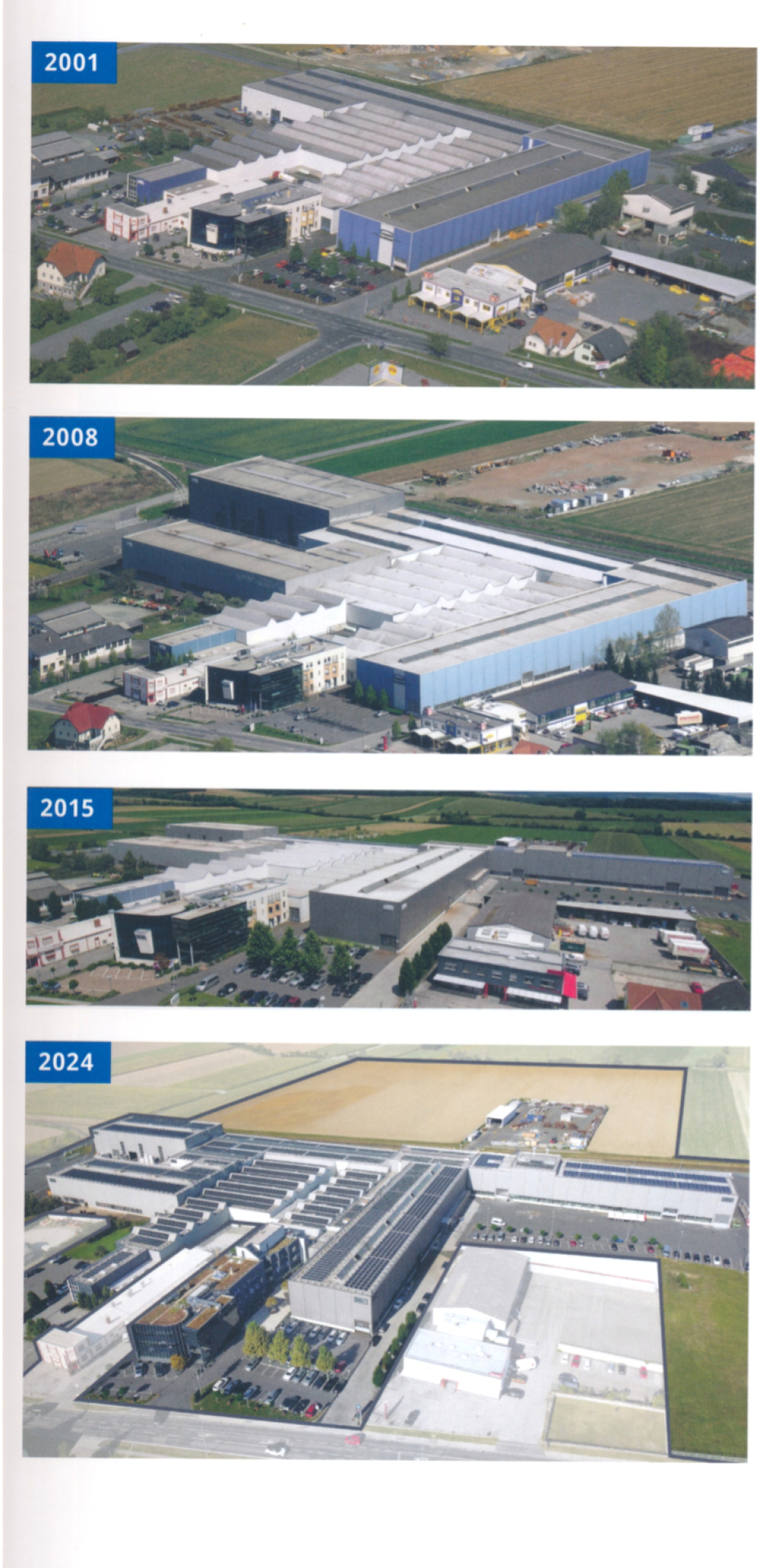 Die bauliche Entwicklung der Unger Steel Group / Unger Stahlbau am Firmensitz Steinamangerer Str. 163 - Teil II.