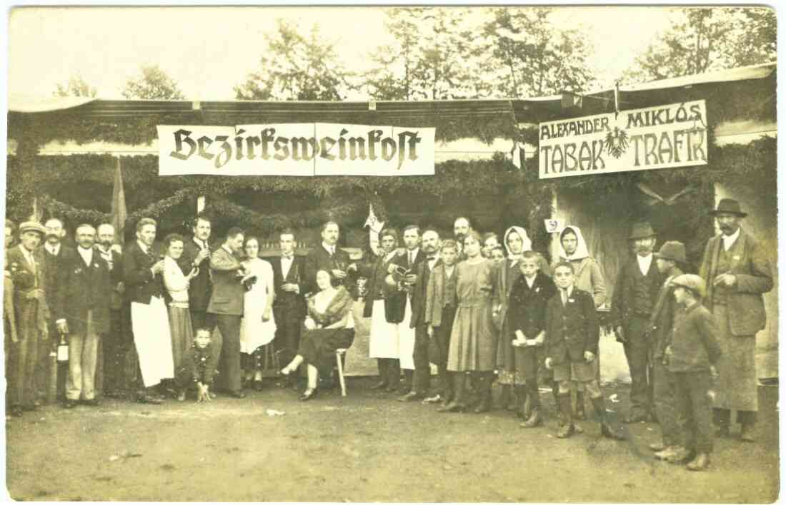 Bezirksweinkost im Zuge der Gewerbeausstellung 1924