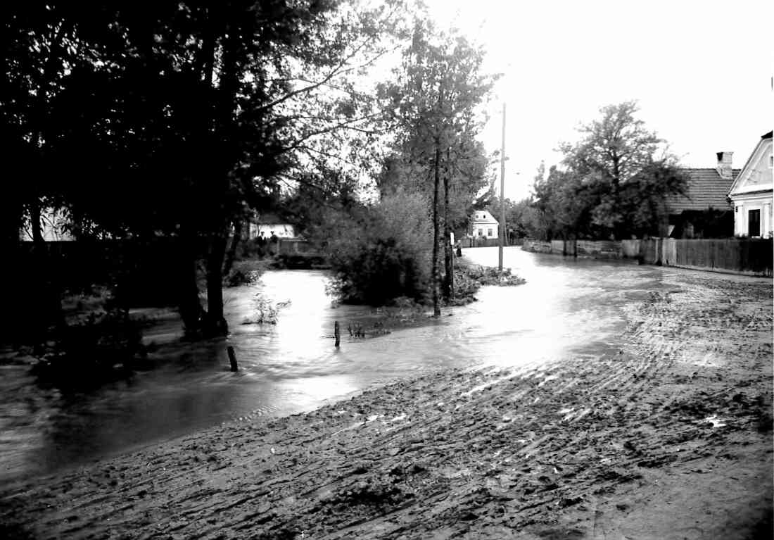 Pinka: Sommerhochwasser im heutigen Bereich Graf Erdödystraße