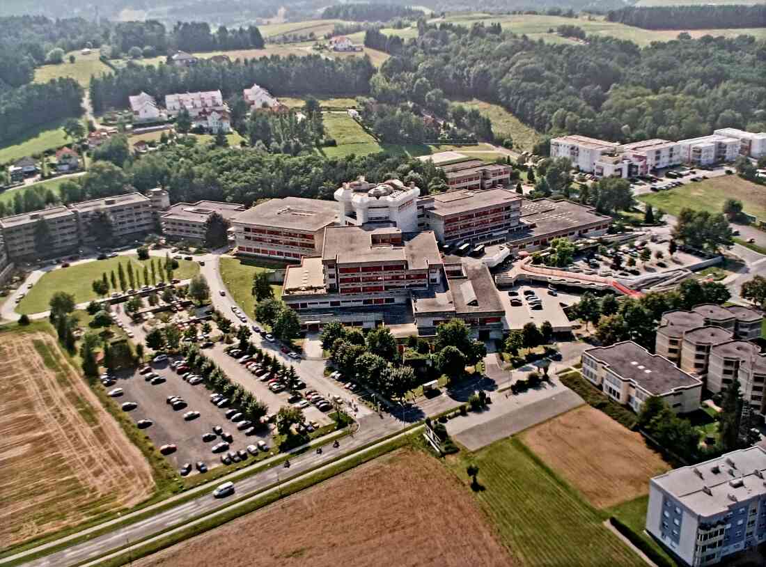 Blick auf das Krankenhausareal (Dornburggasse 80)