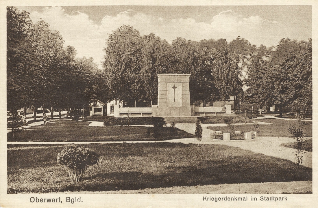 Ansichtskarte: Kriegerdenkmal im Stadtpark
