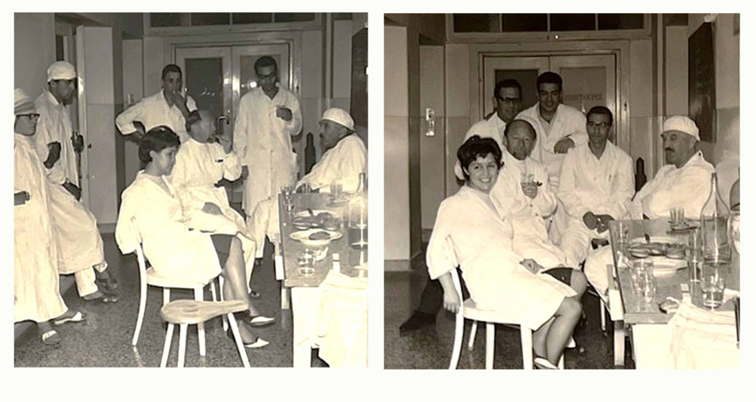 Krankenhaus: ärztliche MitarbeiterInnen in einer wohlverdienten OP-Pause (Sokol/Kiss/Tölly)