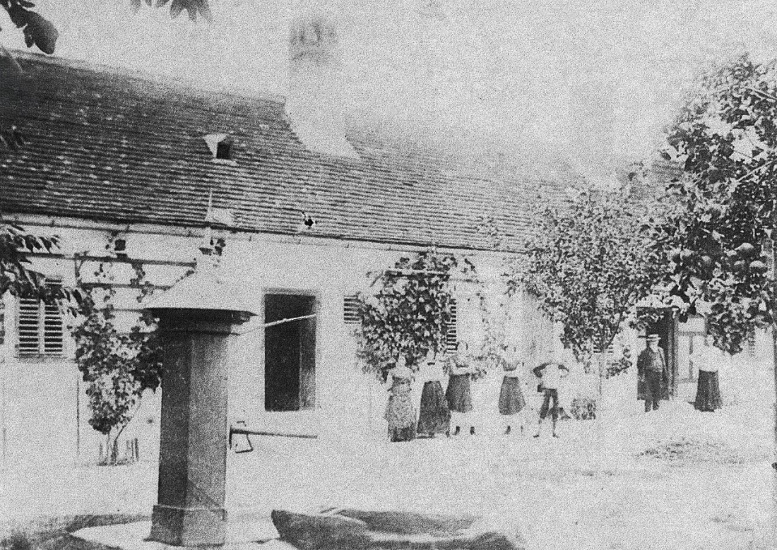 Hofansicht des Gebäudes OW 142/Steinamangererstraße 1 (heute Schlainingerstraße 2)