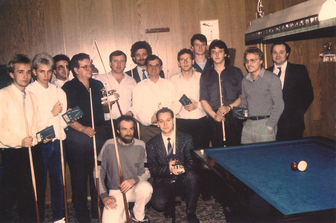 Ranglistenturnier im Billard-Cafe A. L. Gangoly (oberhalb des Gloria Tonkinos - Lisztgasse 10) - Horvath/Eberhard/Unger/Arnhold/Hegedüs/Langer/Mühl/Fülöp/Benedek