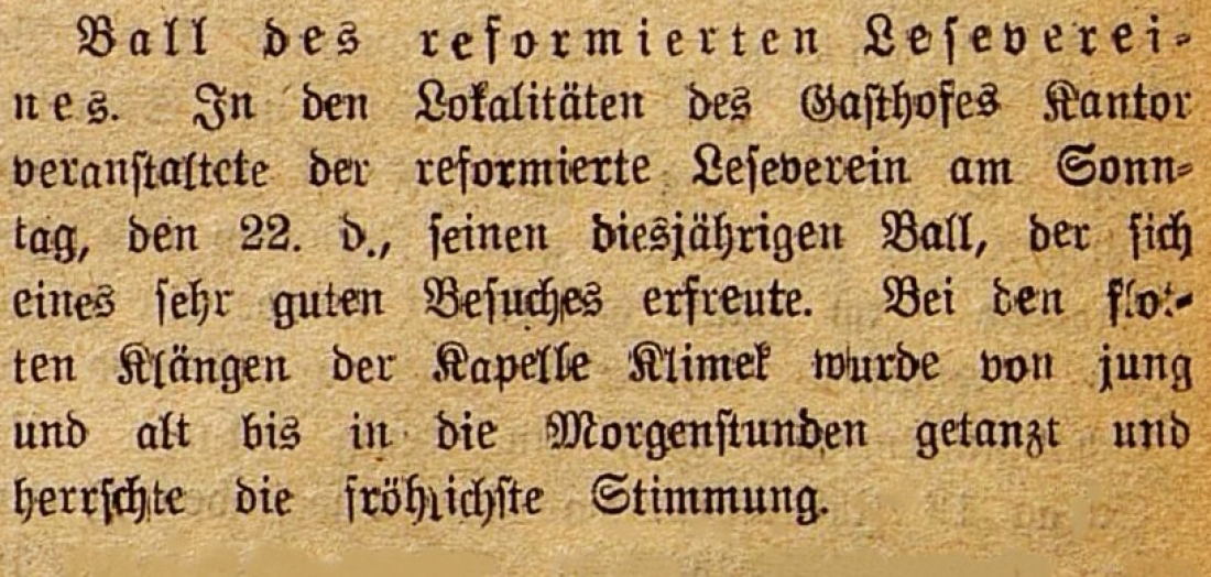 Oberwarther = Sonntagszeitung vom 29. Jänner 1950: Kurzbericht über den Ball des ref. Lesevereins im Gasthof Kantor (Grazerstraße 44)