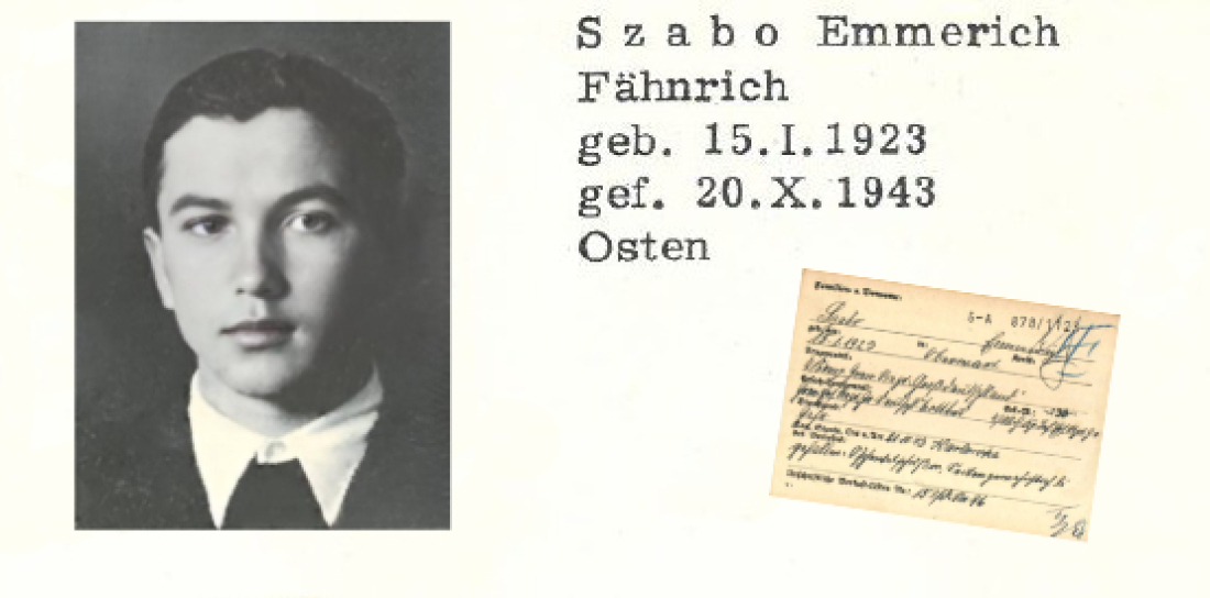 Emmerich Szabo (*1923/+1943 als Soldat der Deut. Wehrmacht) - OW 717/Schlainingerstraße 11