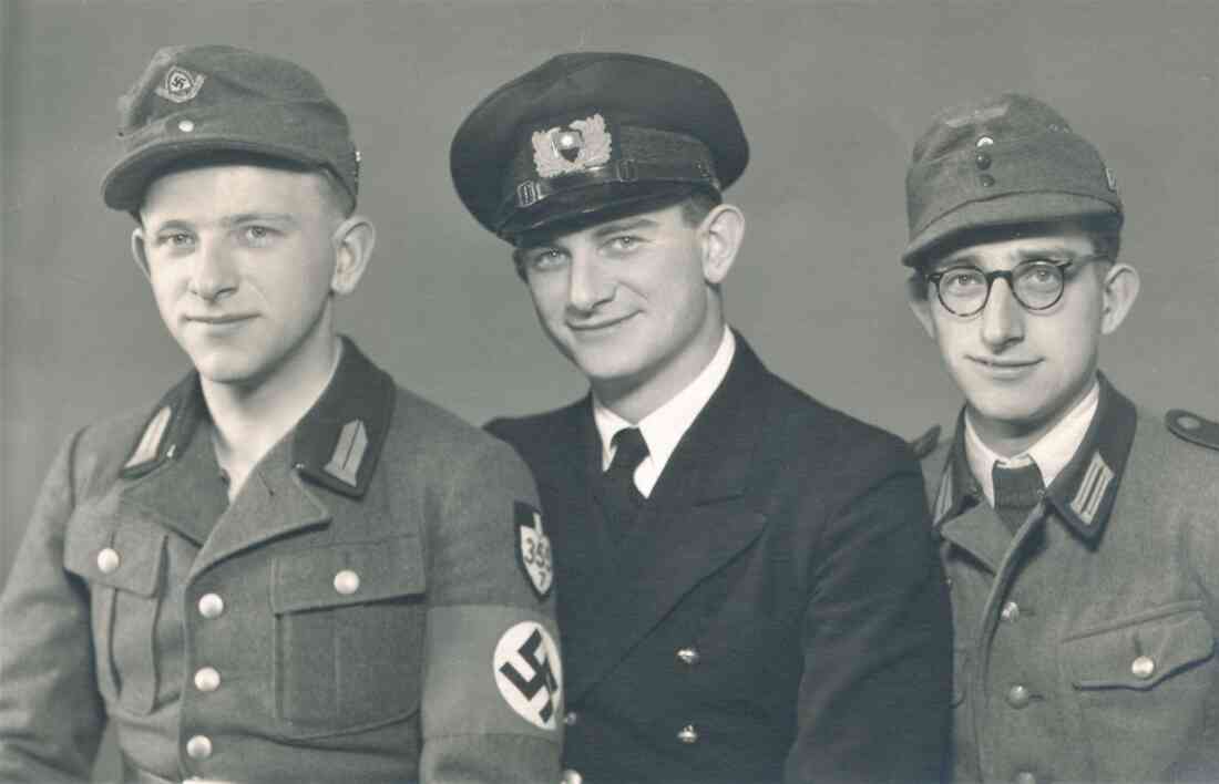 Die drei Söhne der Familie Simon: Josef, Hugo und Paul als Soldaten der deut. Wehrmacht