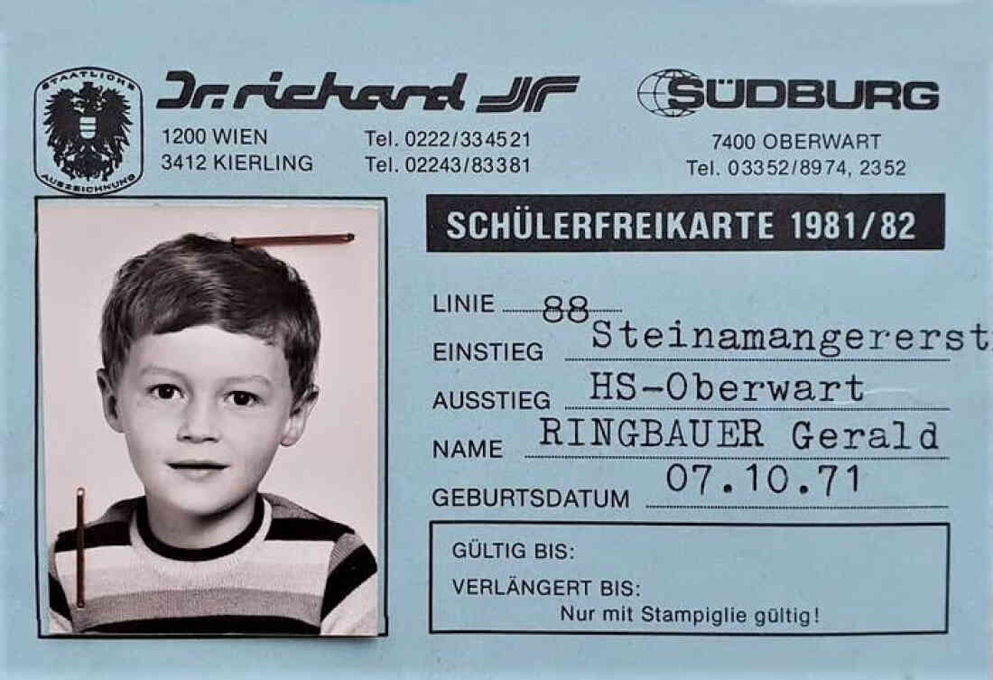 "Schülerfreikarte" der Fa. Südburg von Gerald Ringbauer