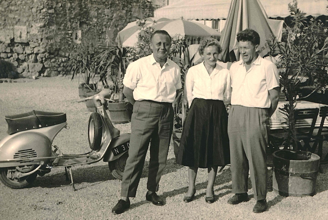 Ausflug nach Niederösterreich: Hans Obojkovits, Isa Muth (geb. Benkö) und Ludwig Muth