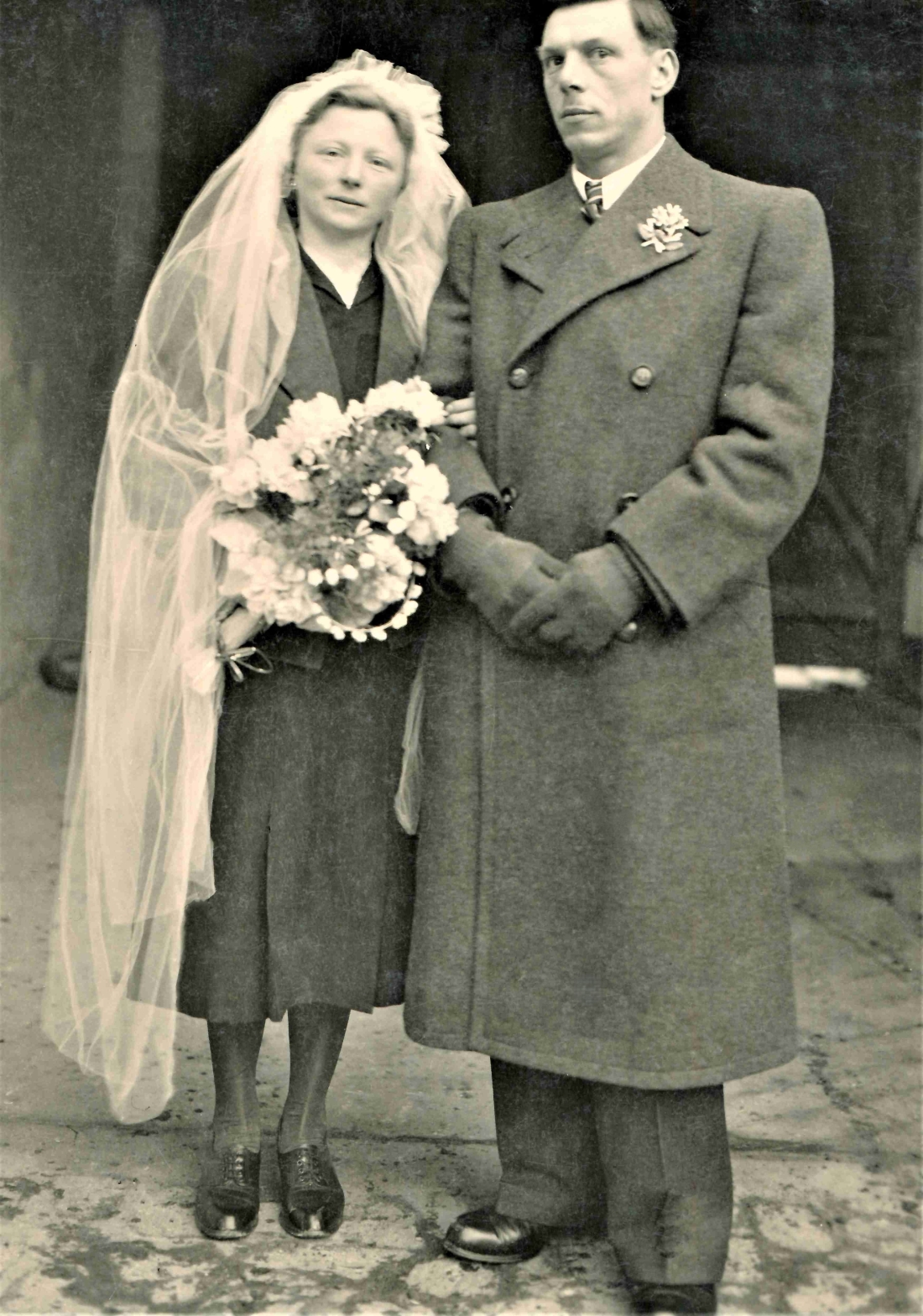Das Hochzeitspaar Lydia Horvath (*1917/+2001) und Janos Topler (*1915/+1992) - OW 342 / Grazerstraße 62